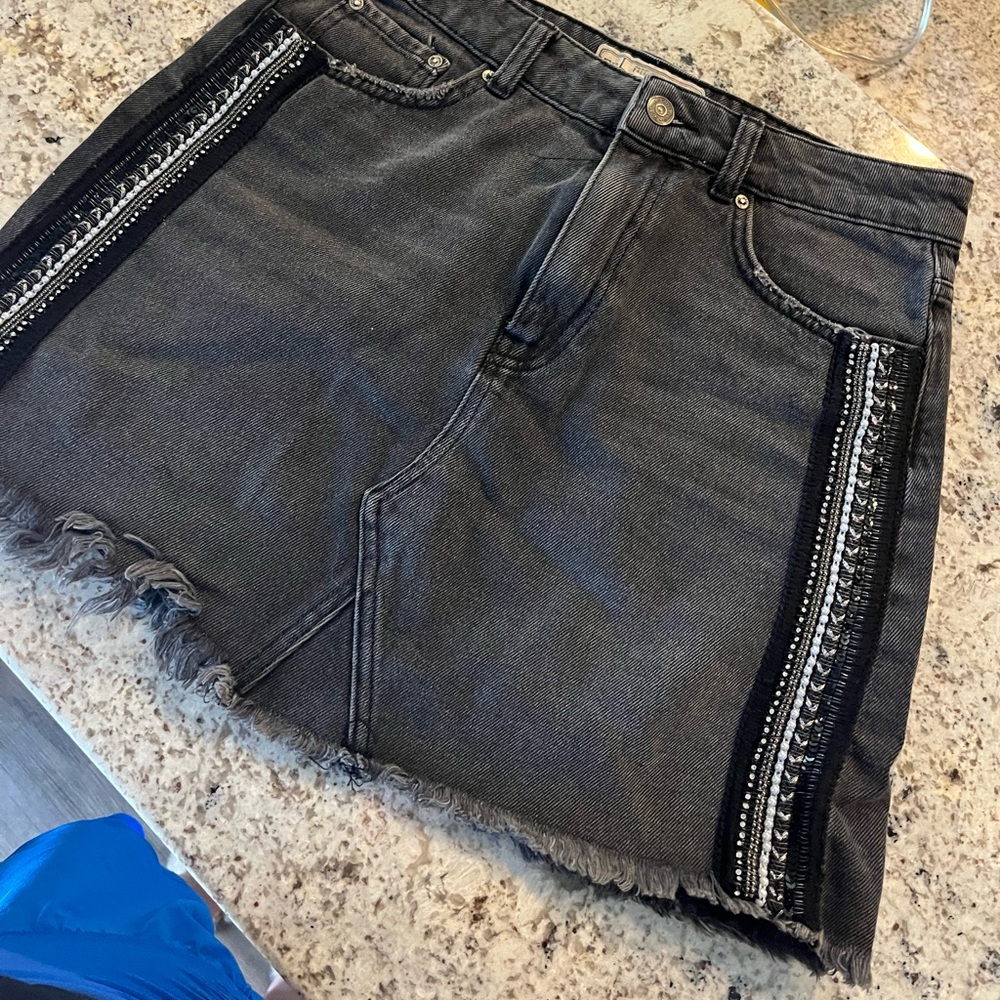 Free people denim skirt